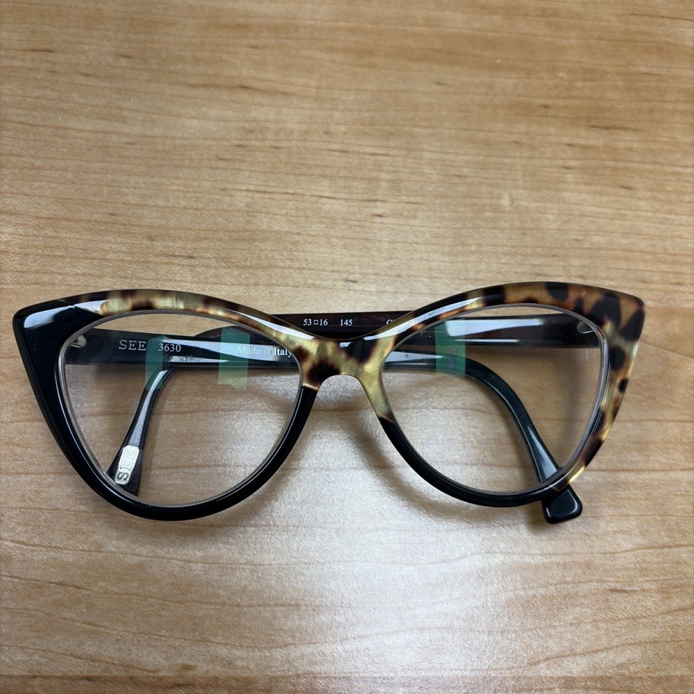 see eyeware Cat Eye Tortoise Frames Made In Italy  READ